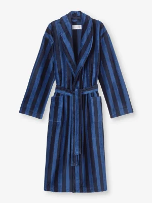 Derek Rose Gowns & Robes|View All>Bathrobe Navy Blue