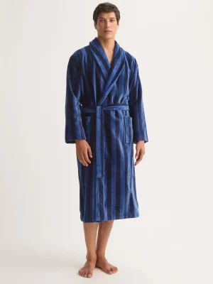 Derek Rose Gowns & Robes|View All>Bathrobe Navy Blue