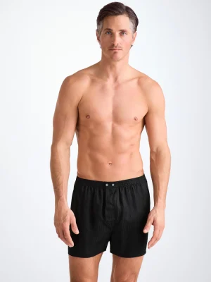 Derek Rose Silk Boxer Shorts|View All>Classic Fit Boxers Black
