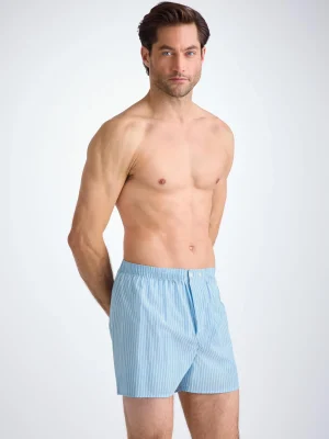 Derek Rose Boxer Shorts|View All>Classic Fit Boxers Light Blue
