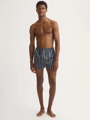 Derek Rose Silk Boxer Shorts|View All>Classic Fit Boxers Navy Blue
