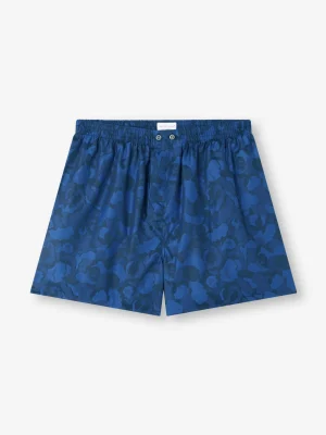 Derek Rose Boxer Shorts|View All>Classic Fit Boxers Navy Blue