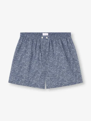 Derek Rose Boxer Shorts|View All>Classic Fit Boxers Navy Blue