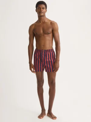 Derek Rose Boxer Shorts|View All>Classic Fit Boxers Navy Blue & Red