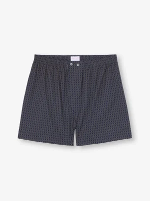 Derek Rose Boxer Shorts|View All>Classic Fit Boxers Navy Blue