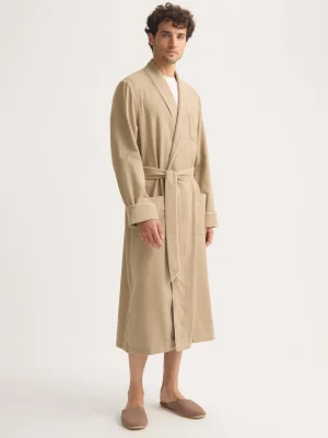 Derek Rose Gowns & Robes|View All>Dressing Gown Light Stone