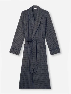 Derek Rose Gowns & Robes|View All>Dressing Gown Navy Blue