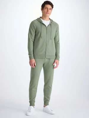 Derek Rose View All|View All>Finley Cashmere Hoodie And Track Pants Green Set Sage