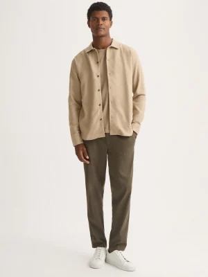 Derek Rose T-Shirt & Tops|View All>Flannel Overshirt Light Stone