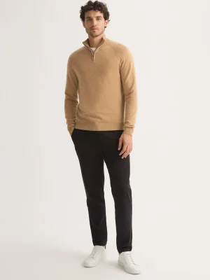 Derek Rose View All|View All>Half-Zip Sweater Camel