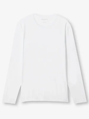 Derek Rose Long Sleeve T-Shirts|View All>Long Sleeve T-Shirt White