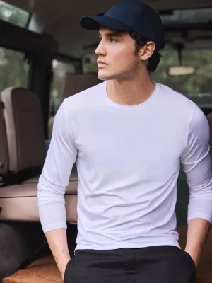 Derek Rose Long Sleeve T-Shirts|View All>Long Sleeve T-Shirt White