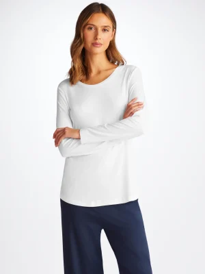 Derek Rose Long Sleeve T-Shirts|View All>Long Sleeve T-Shirt White