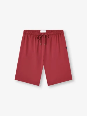 Derek Rose Lounge Trousers & Shorts|View All>Lounge Shorts Rustic Red