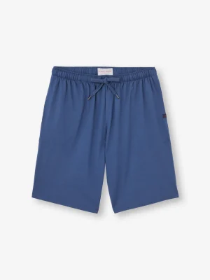 Derek Rose Lounge Trousers & Shorts|View All>Lounge Shorts Sapphire