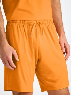 Derek Rose Lounge Trousers & Shorts|View All>Lounge Shorts Apricot