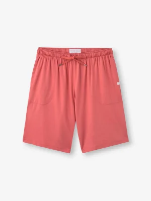 Derek Rose Lounge Trousers & Shorts|View All>Lounge Shorts Apple Red