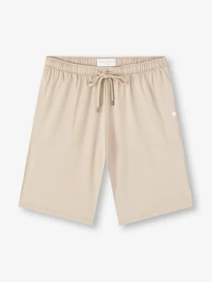 Derek Rose Lounge Trousers & Shorts|View All>Lounge Shorts Light Stone
