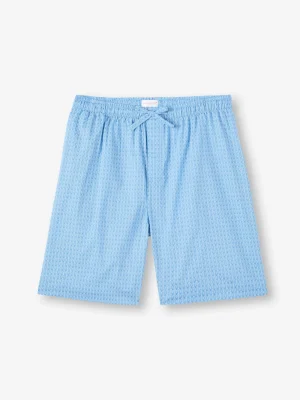 Derek Rose Lounge Trousers & Shorts|View All>Lounge Shorts Light Blue