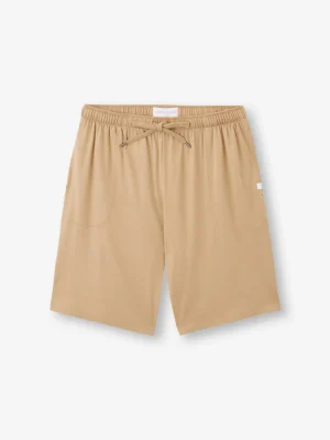 Derek Rose Lounge Trousers & Shorts|View All>Lounge Shorts Camel