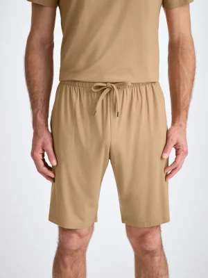 Derek Rose Lounge Trousers & Shorts|View All>Lounge Shorts Camel