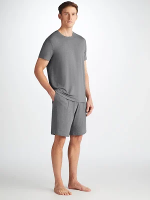 Derek Rose Lounge Trousers & Shorts|View All>Lounge Shorts Charcoal