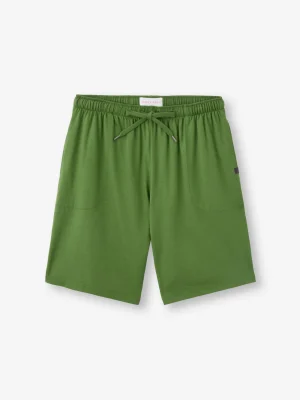 Derek Rose Lounge Trousers & Shorts|View All>Lounge Shorts Leaf Green