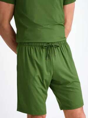 Derek Rose Lounge Trousers & Shorts|View All>Lounge Shorts Leaf Green