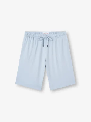 Derek Rose Lounge Trousers & Shorts|View All>Lounge Shorts Light Blue