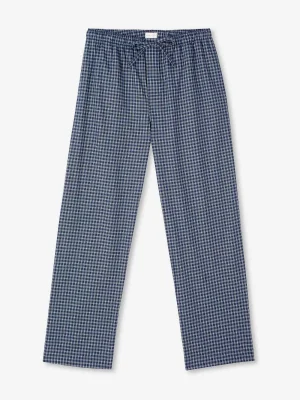 Derek Rose Lounge Trousers & Shorts|View All>Lounge Trousers Navy Blue
