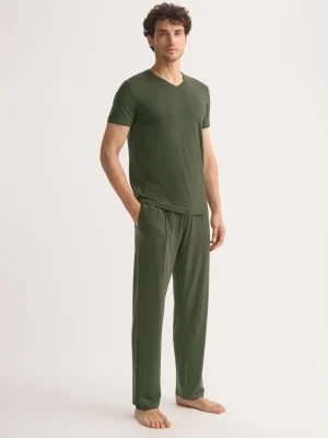 Derek Rose Lounge Trousers & Shorts|View All>Lounge Trousers Evergreen