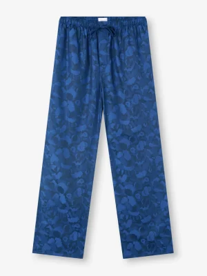 Derek Rose Lounge Trousers & Shorts|View All>Lounge Trousers Navy Blue