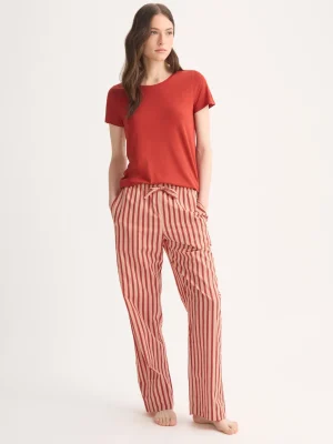 Derek Rose Lounge Trousers & Shorts|View All>Lounge Trousers Red & Peach