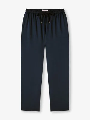 Derek Rose Lounge Trousers & Shorts|View All>Lounge Trousers Navy Blue