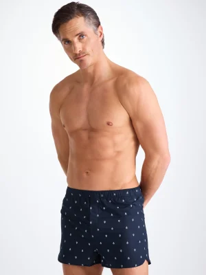 Derek Rose Boxer Shorts|View All>Modern Fit Boxers Navy Blue