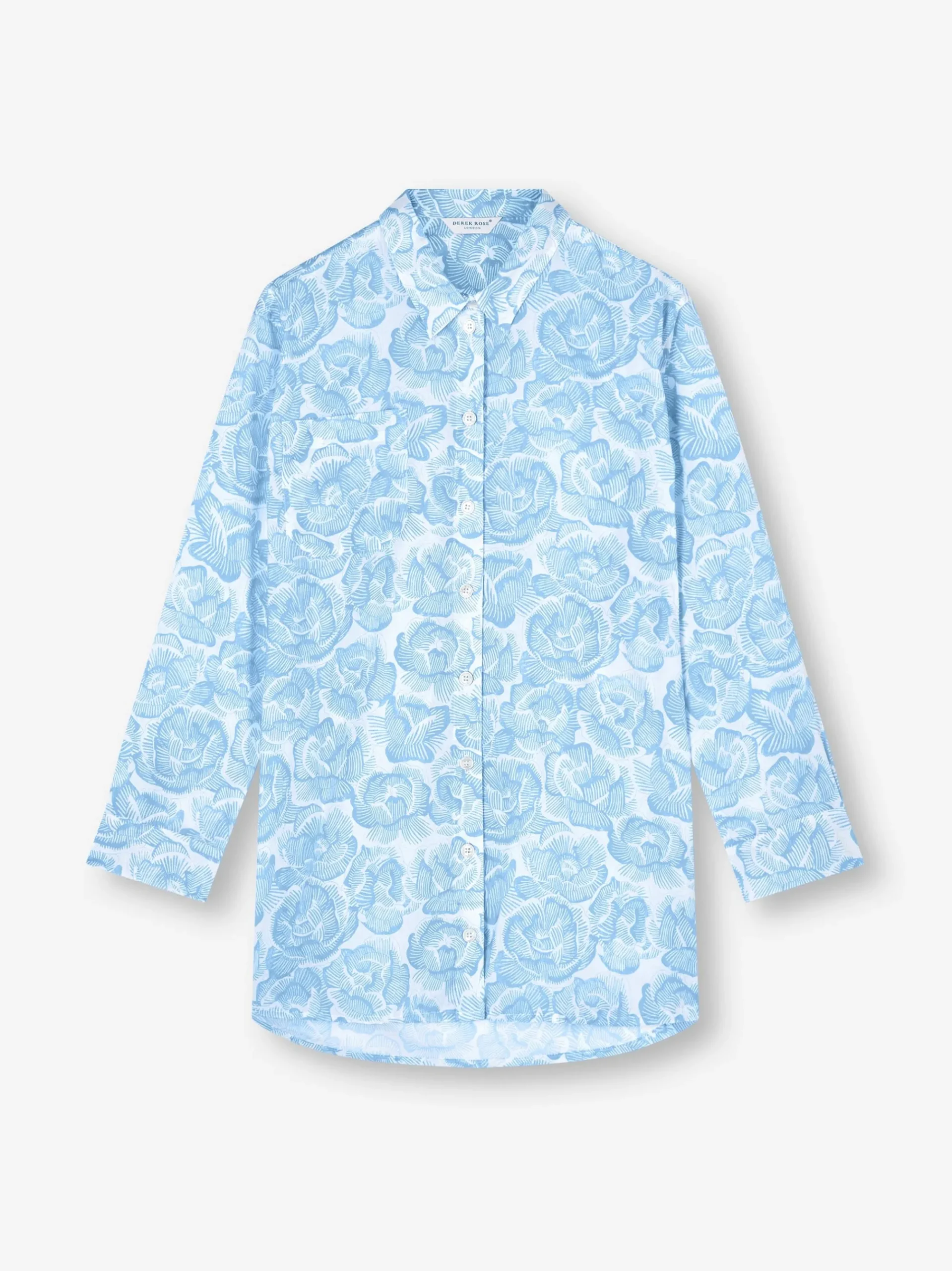 nightshirt-kAdgASFD-1.webp Derek Rose Lightweight Pyjamas|View All>Nightshirt Light Blue & White