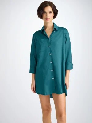 Derek Rose Mid Weight Pyjamas|View All>Nightshirt Jungle Green