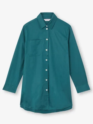 Derek Rose Mid Weight Pyjamas|View All>Nightshirt Jungle Green