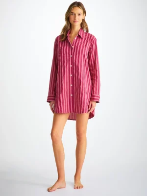 Derek Rose Lightweight Pyjamas|View All>Nightshirt Pink