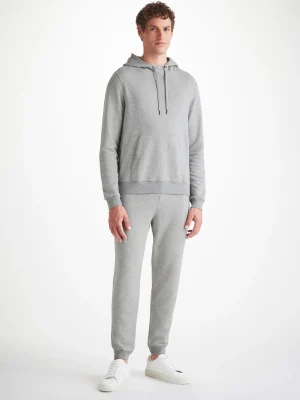 Derek Rose Sets|View All>Pullover Hoodie And Sweatpants Set Silver