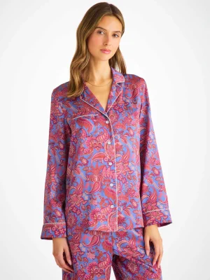 Derek Rose Long Pyjamas|View All>Pyjamas Amethyst
