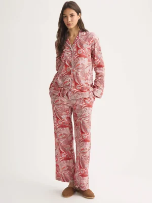 Derek Rose Lightweight Pyjamas|View All>Pyjamas Rustic Red