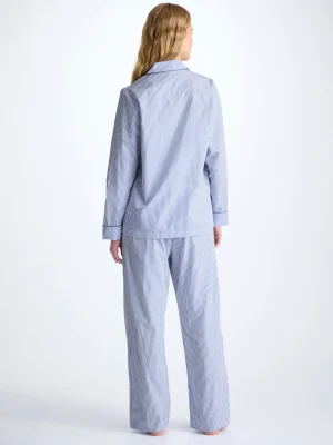 Derek Rose Mid Weight Pyjamas|View All>Pyjamas Light Blue