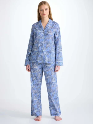 Derek Rose Lightweight Pyjamas|View All>Pyjamas Mid Blue