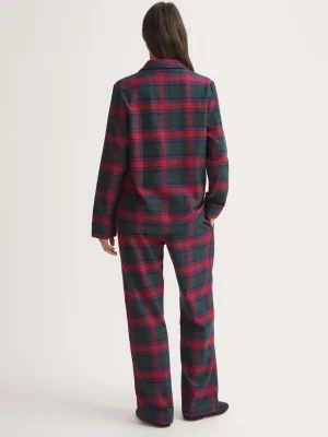 Derek Rose Warm Pyjamas|View All>Pyjamas Burgundy Red & Green