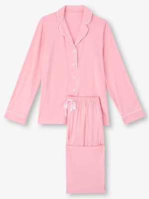 Derek Rose Mid Weight Pyjamas|View All>Pyjamas Ballet Pink