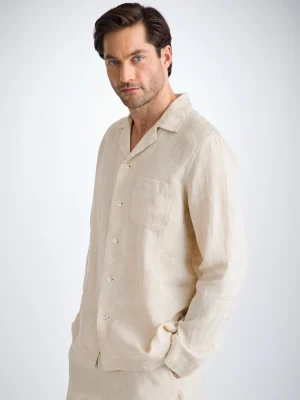 Derek Rose Long Pyjamas|View All>Pyjamas Sand