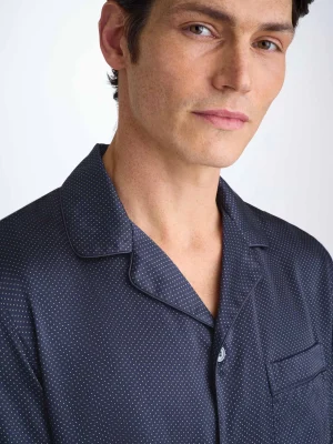 Derek Rose Lightweight Pyjamas|View All>Pyjamas Navy Blue