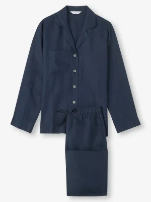 Derek Rose Lightweight Pyjamas|View All>Pyjamas Navy Blue
