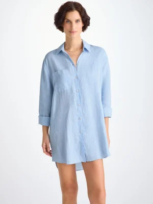 Derek Rose Shirts|View All>Shirt Sky Blue